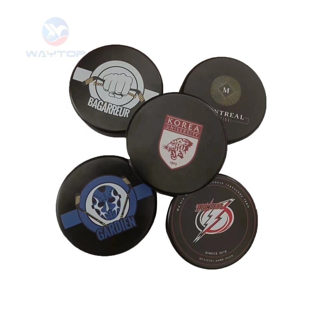 Hot Selling Colorful 75mm*25mm custom logo ice hockey pucks for table game