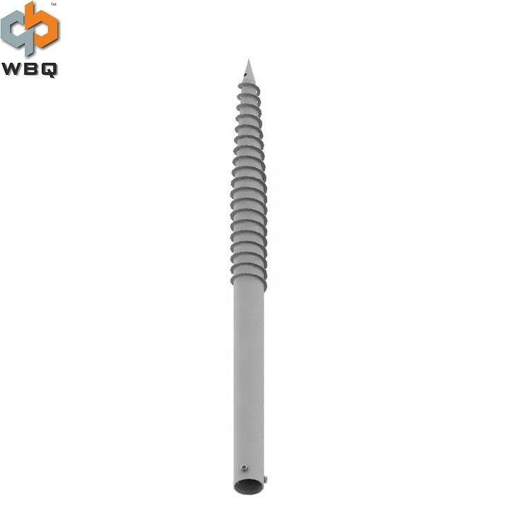 Galvanized ground screw pole anchor | Fence post spike