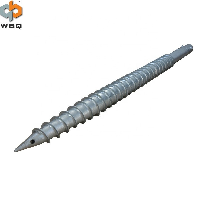 Galvanized ground screw pole anchor | Fence post spike