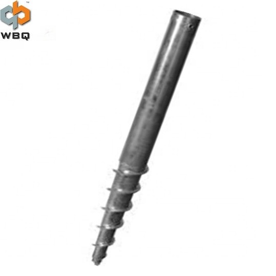 Galvanized ground screw pole anchor | Fence post spike