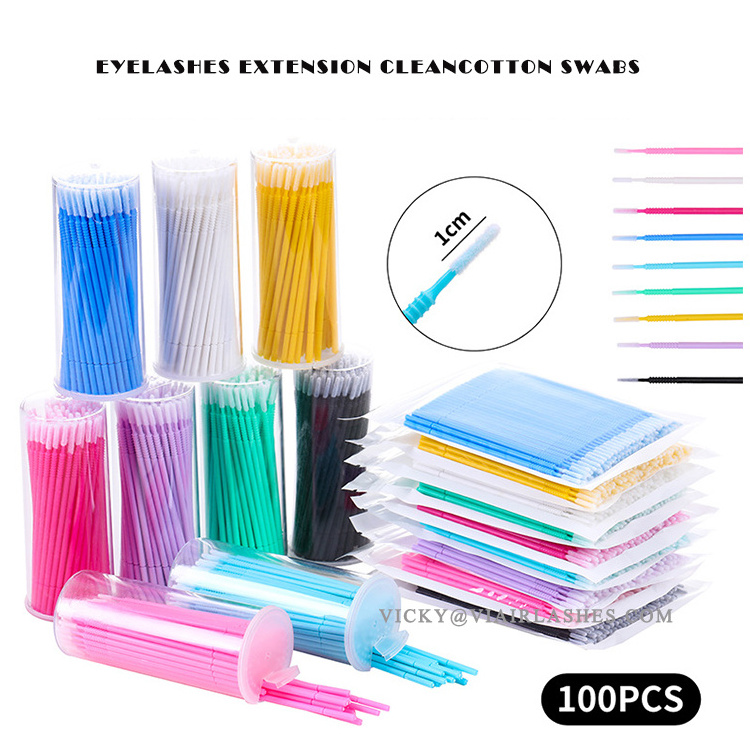 Factory Wholesale micro brush cleaning brushes for eyelash glue remover super bonder