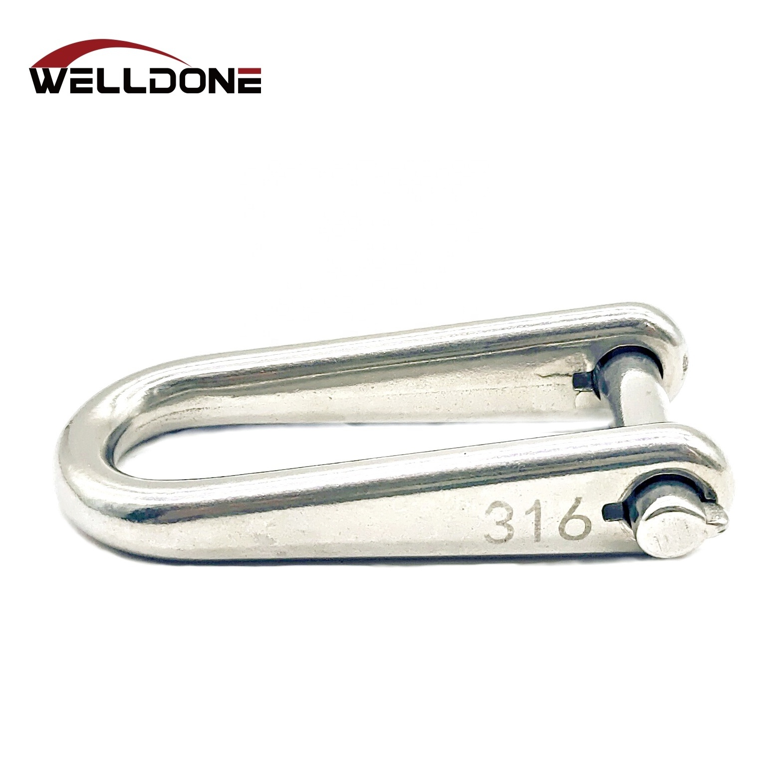 304 / 316 Marine Grade Stainless Steel Key Safety Pin Halyard D Dee Shackle with Bar