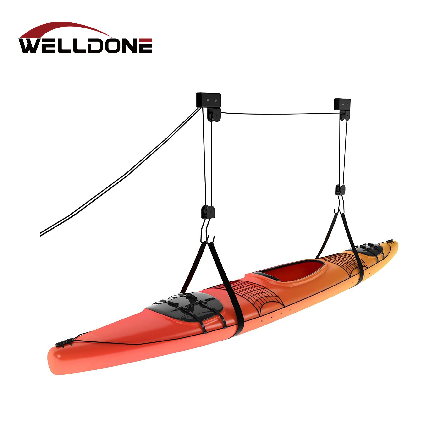 Kayak Hoist System Overhead Garage Lift Pulley for Kayak Canoe Bike Ladder Ceiling Storage