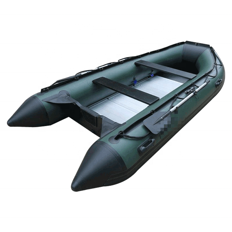 Dinghy Rubber Boats Rigid Hull Inflatable Boat Black Color Rescue with Aluminum Floor