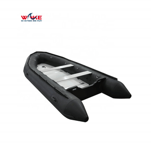 Dinghy Rubber Boats Rigid Hull Inflatable Boat Black Color Rescue with Aluminum Floor