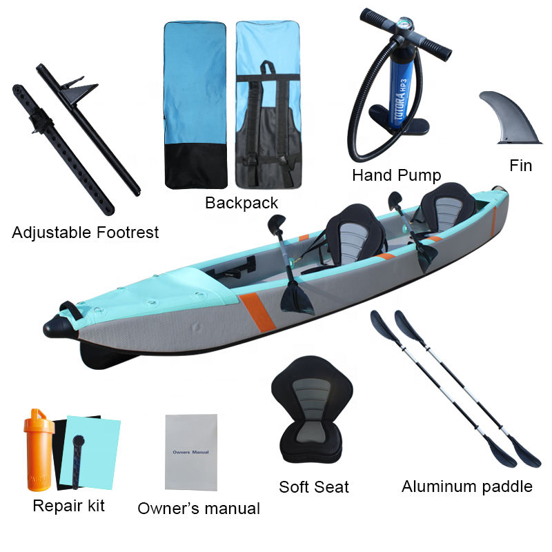 2 Person Tandem Kayak Inflatable Drop Stitch Canoe for Sale