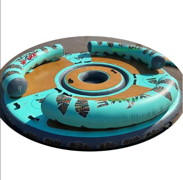 Inflatable Platform C Shape Leisure Pontoon Dock Inflatable Water Floating Jet Ski Dock Floats