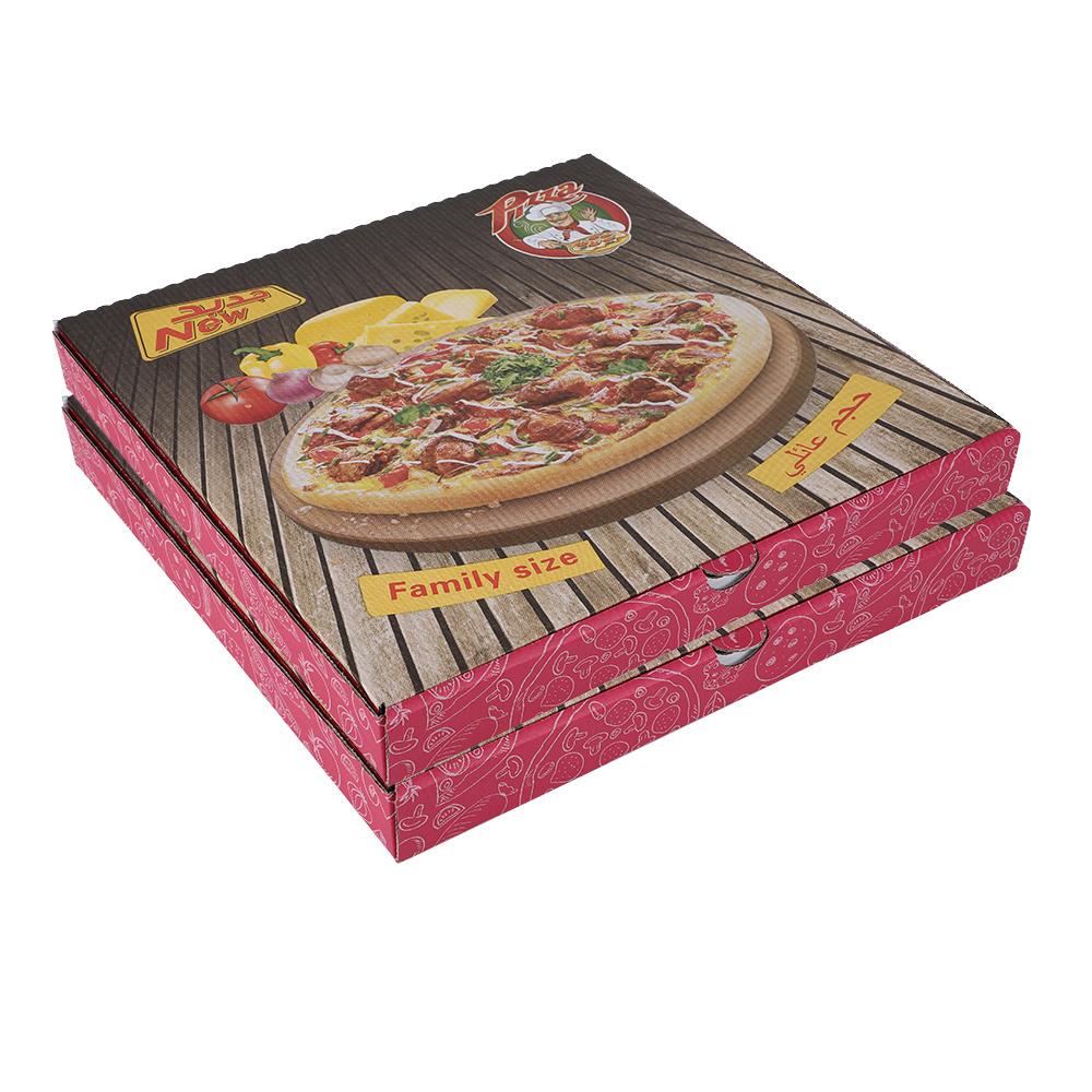 Wholesale Custom Logo Printing White Corrugated Pizza Packing 9 12 14 16 inch Custom Logo Pizza Boxes