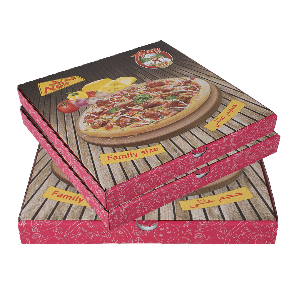 Wholesale Custom Logo Printing White Corrugated Pizza Packing 9 12 14 16 inch Custom Logo Pizza Boxes