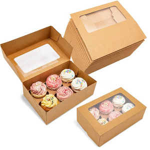 packaging donut box customised wax coated paper donut pastry cake cookie bread packaging boxes