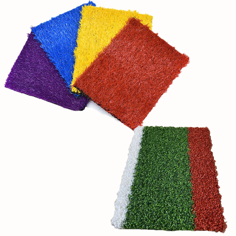 Cheap Rainbow Colorful Artificial Grass sport turf red artificial grass