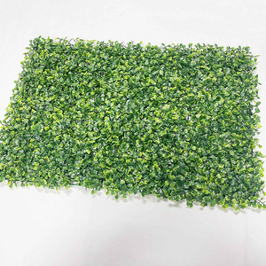 Home Outdoor Garden Decor UV Protected Faux Plastic Green Grass Wall Panel Artificial Plant Grass Wall for Decor