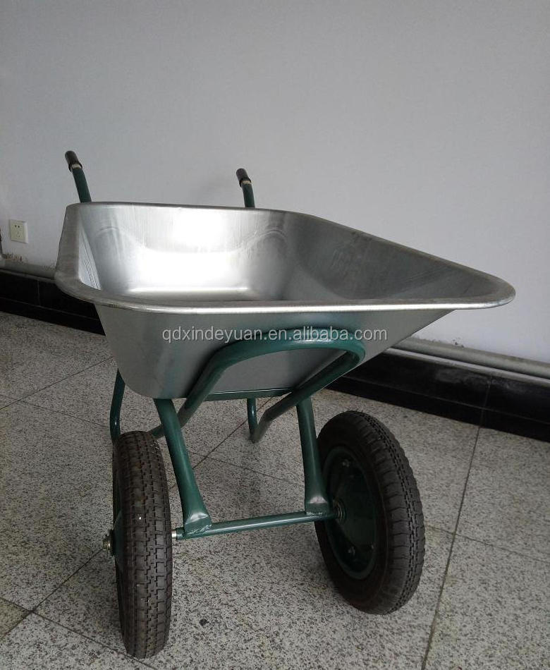 galvanized dual wheel steel construction wheelbarrow WB5009S