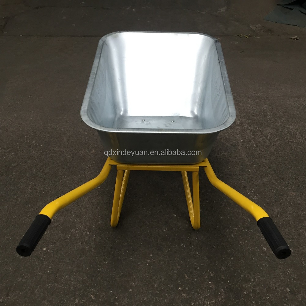 Double wheel construction tools galvernized tray wheelbarrow