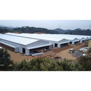 Prefabricated light steel structure cow pig chicken horse goat shed farm house barn poultry farming stable building design