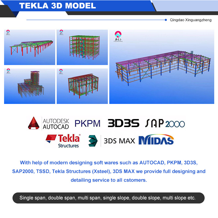 Factory Metal Frame Steel Structure Building Prefab Warehouse Commercial Prefabricated Steel Structure Workshop Building