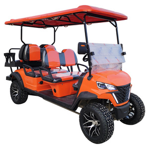 High Quality Long Range Low Speed 4 Wheel Club Drive Lithium Battery 4 Seat Buggy Electric Golf Cart Classic trolley club car