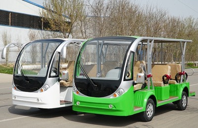 Sightseeing Car Bus 14 Seat Electric Garden Utility Vehicles Open Top Bus for Sale