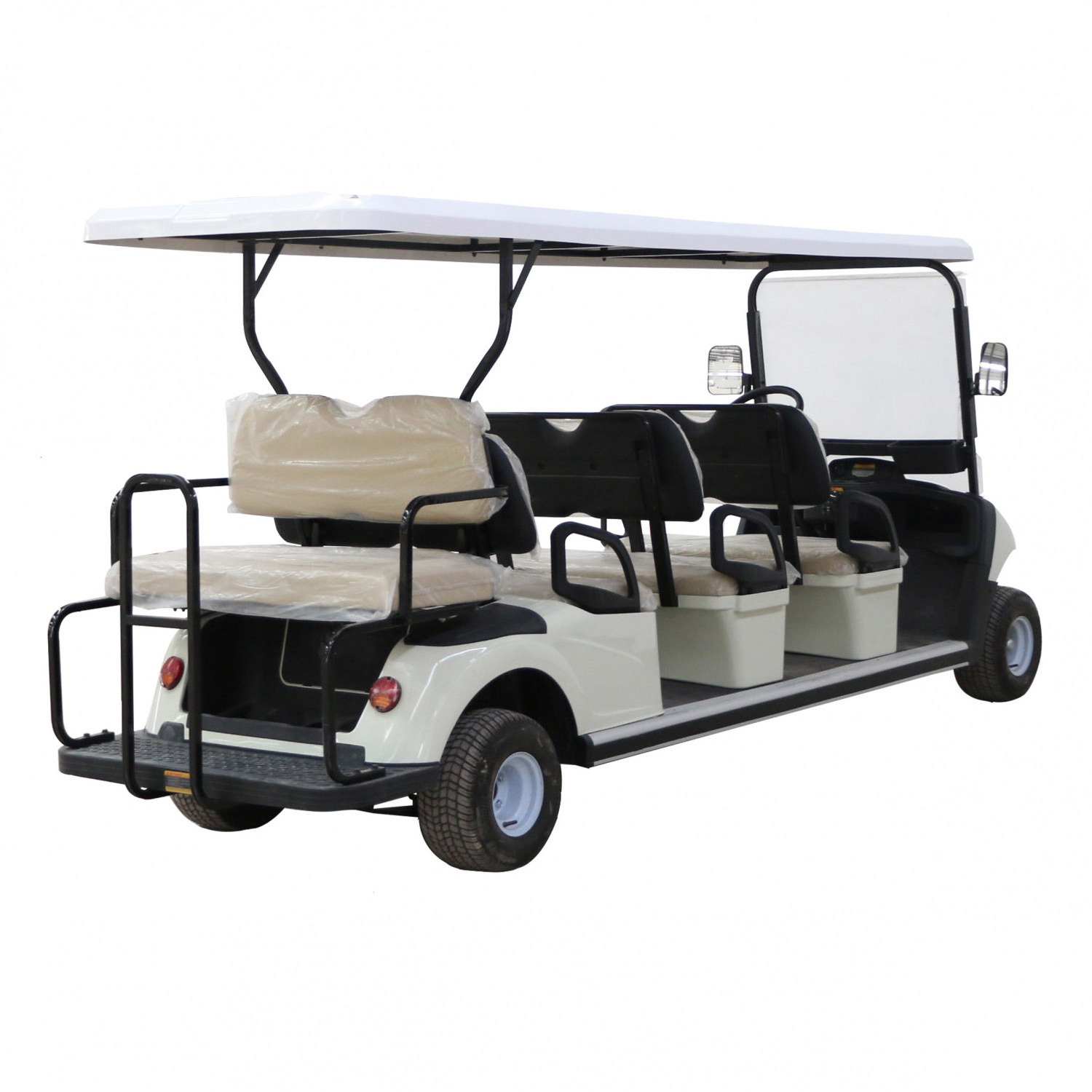 48V AC system Lithium Battery Powered  8 Seat Facing Forward Electric  Golf Cart