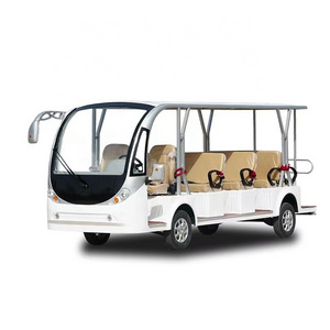 72V System 11 Seats Electric Mini Passenger Car Tourist Hotel Airport Shuttle Bus with Lead Acid Batteries