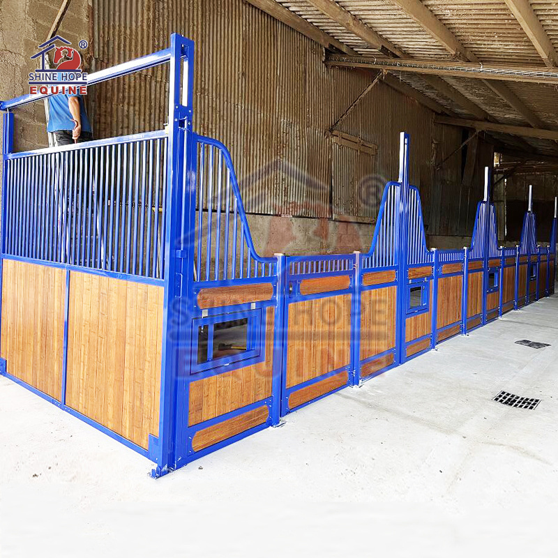 Portable Bamboo Powder Coated Horse Box Horse Stable Horse Stalls