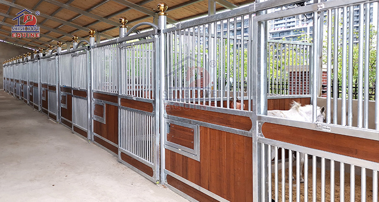 Full bamboo horse stable stall panel horses door 10 foot horse stall fronts