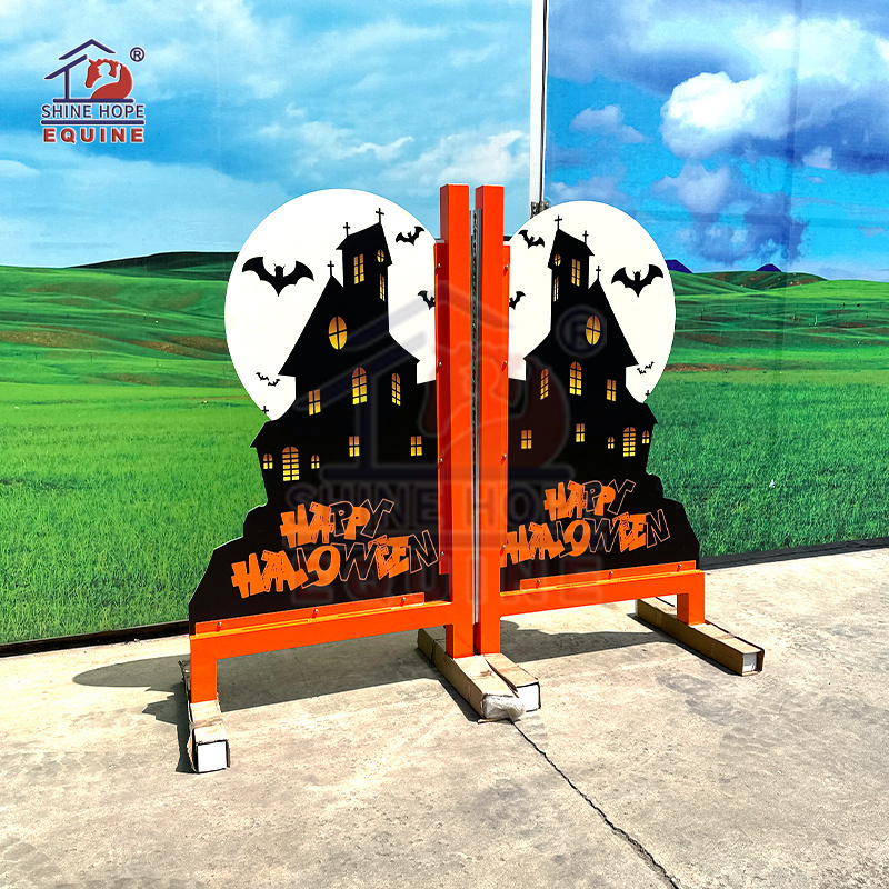 Shape customized Aluminum Horse show jump Training Wing with PVC panel