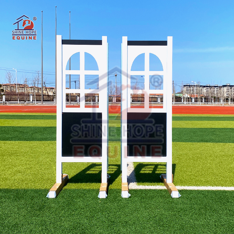 New design alu. jump stands show jump wing jump fence with PVC panel