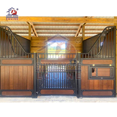 Full bamboo horse stable stall panel horses door 10 foot horse stall fronts