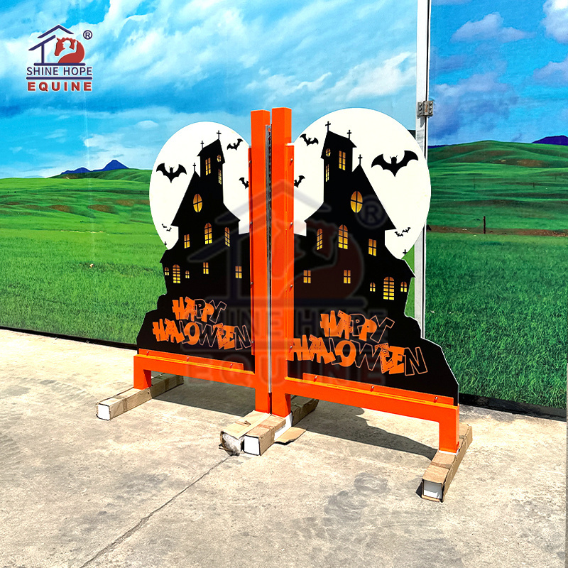 Shape customized Aluminum Horse show jump Training Wing with PVC panel