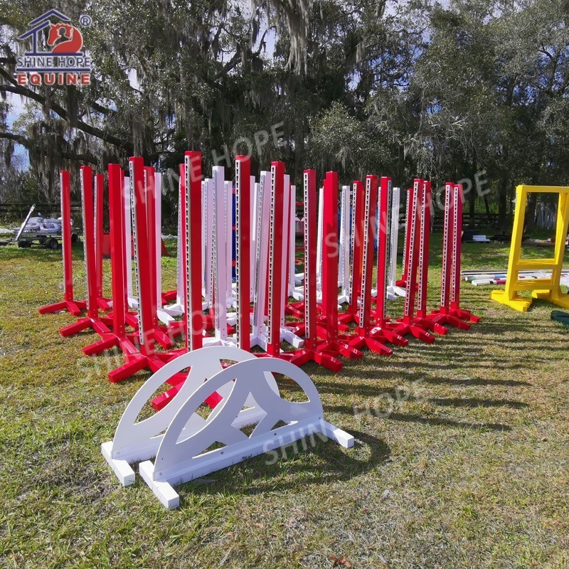 Show jumping courses used Aluminium Jump Stands for School Jumps