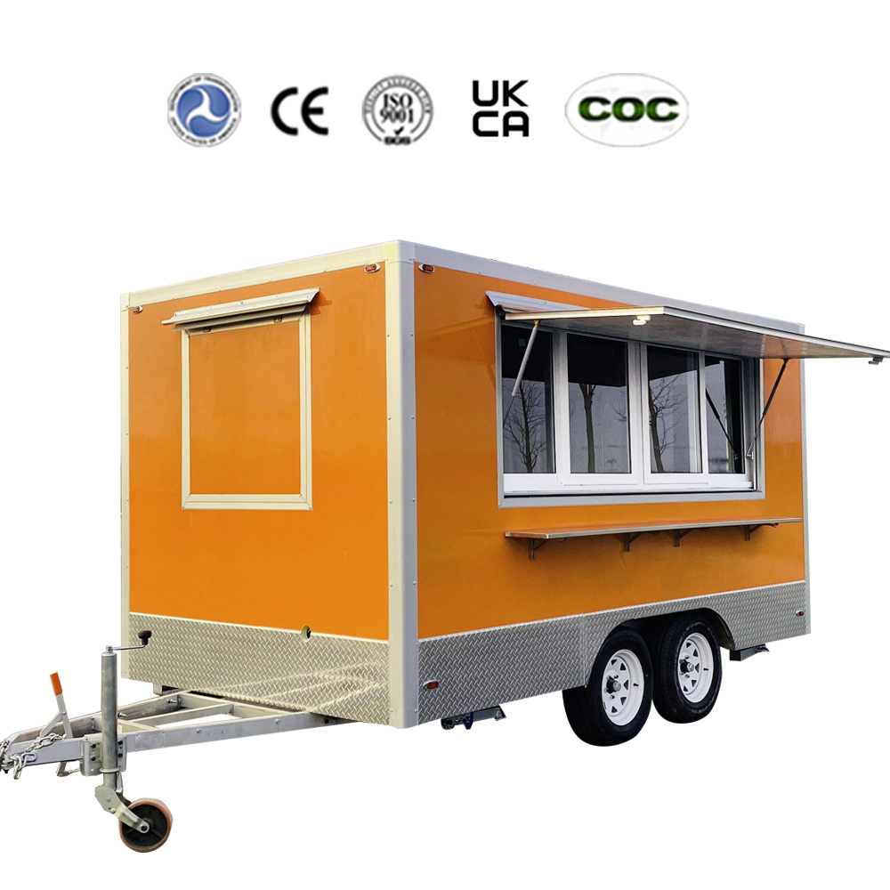 CE certificate concession coffee food trailer hot dog food carts with full kitchen mobile ice cream food truck trailer for usa