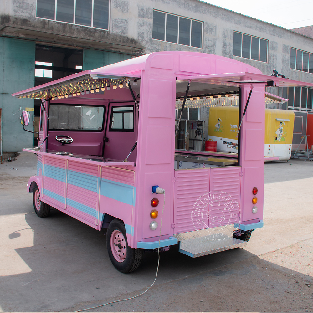 pink lovely food kiosk carts camping trailer used food trucks bakery truck electric ice cream food truck for sale