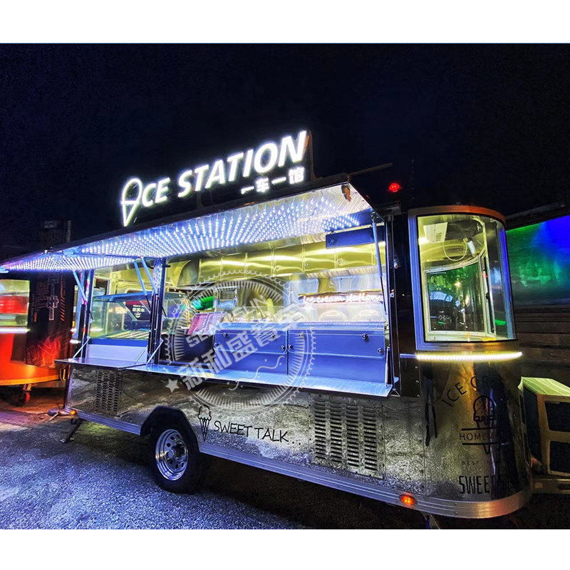 mobile bar station ice cream food trailer airstream trailer for sale  Concession food trailer fully equipped