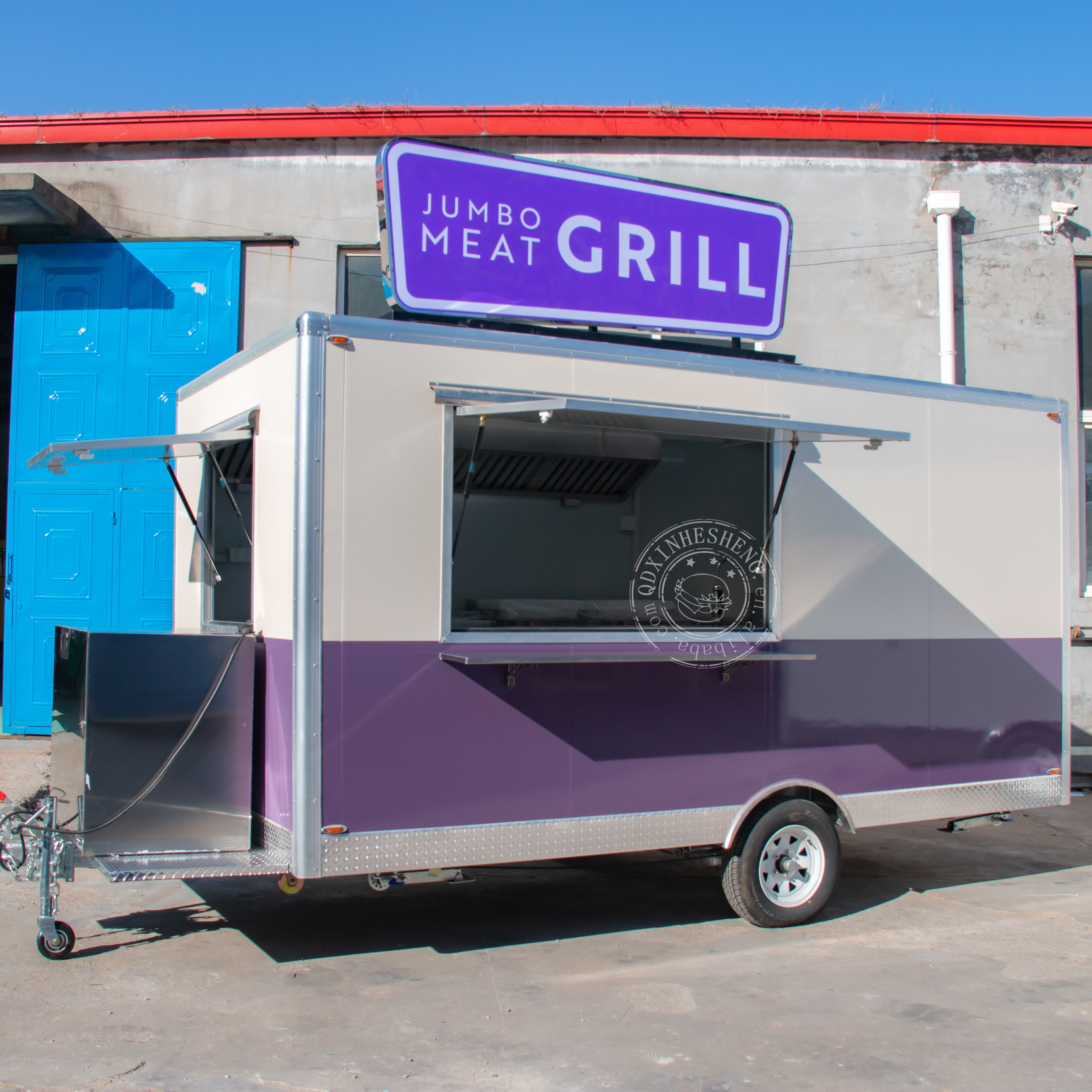 Mobile food trailer fast food trailer fiberglass high quality enclosed trailers for sale