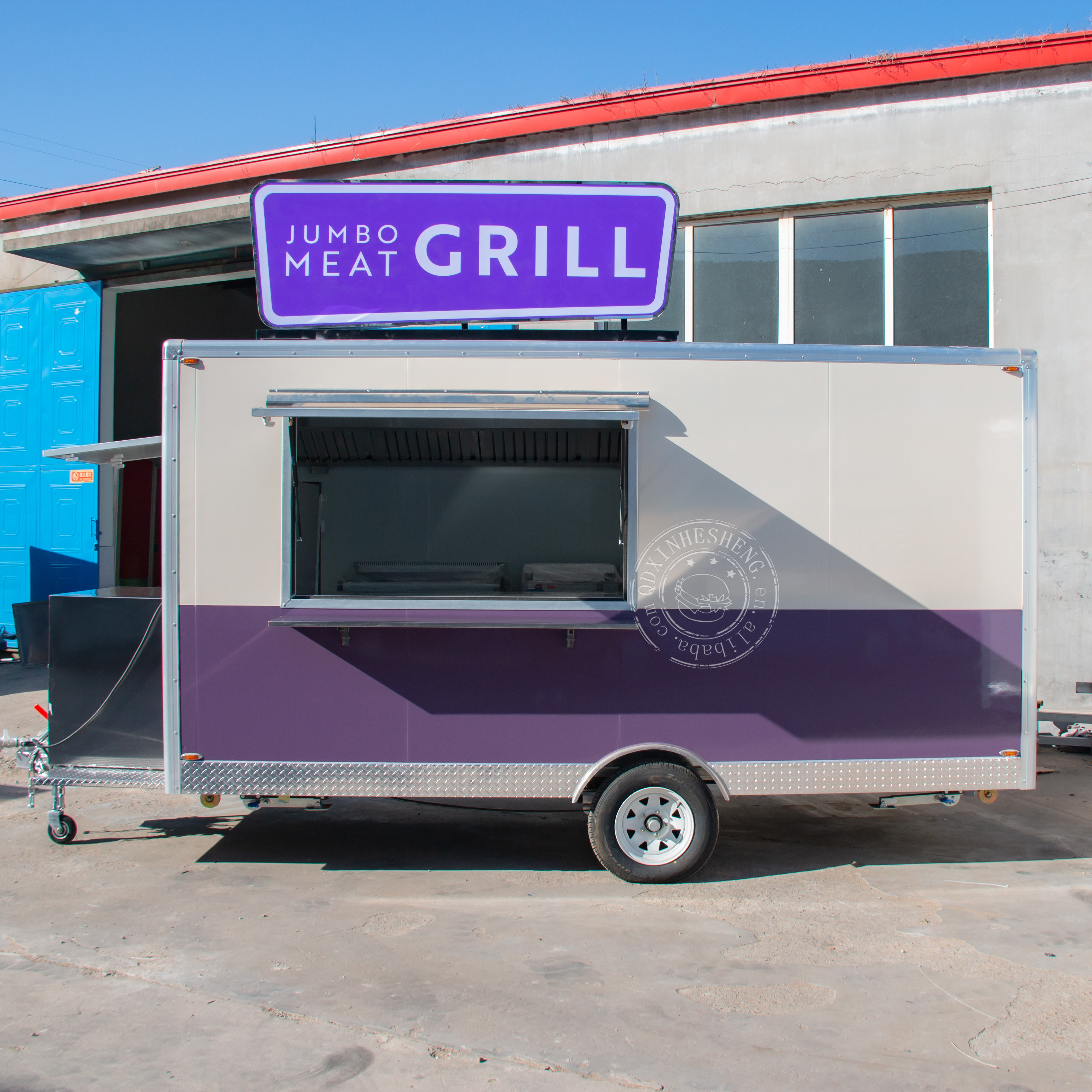 Mobile food trailer fast food trailer fiberglass high quality enclosed trailers for sale