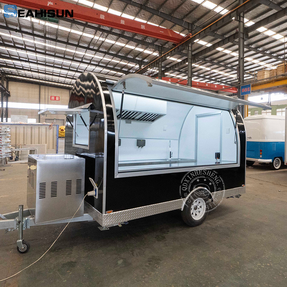 Agent's Discount Mobile Kitchen Food Truck Street Van Trailer  Hot Food Cart Catering Food Trailer With with Cupboard Sink