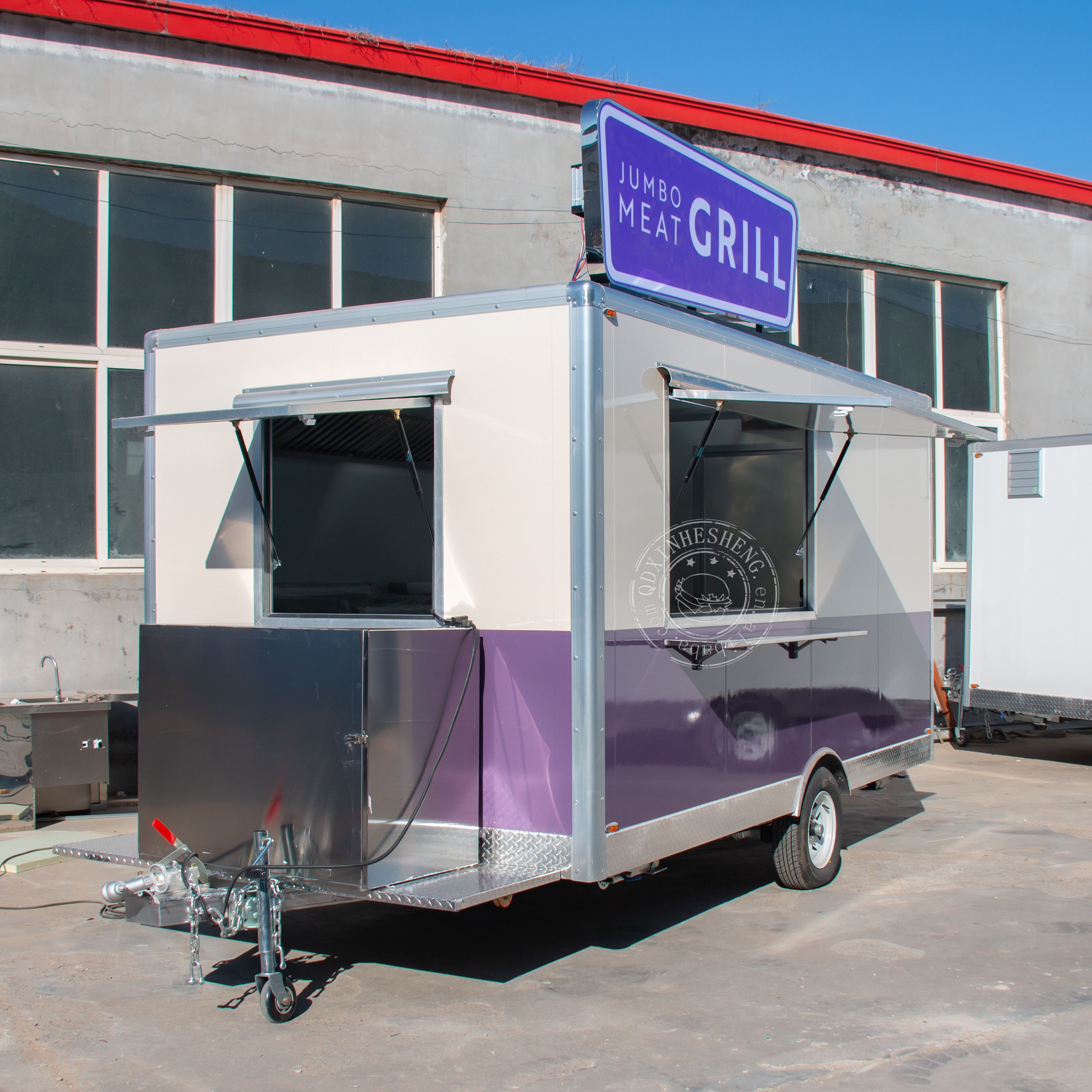 Mobile food trailer fast food trailer fiberglass high quality enclosed trailers for sale