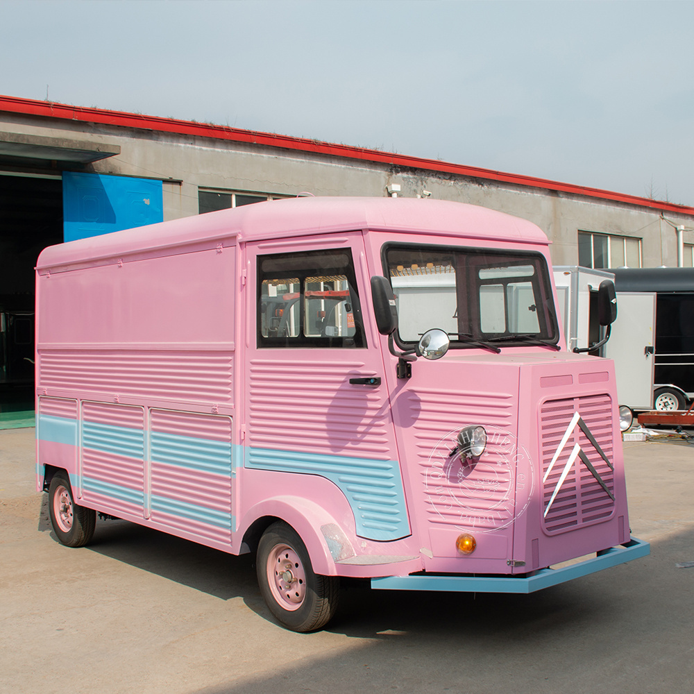 pink lovely food kiosk carts camping trailer used food trucks bakery truck electric ice cream food truck for sale