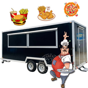 12ft Fully catering Equipped Food Truck hot dog food cart USA Customized Food Trailer With Full restaurant Kitchen Equipments