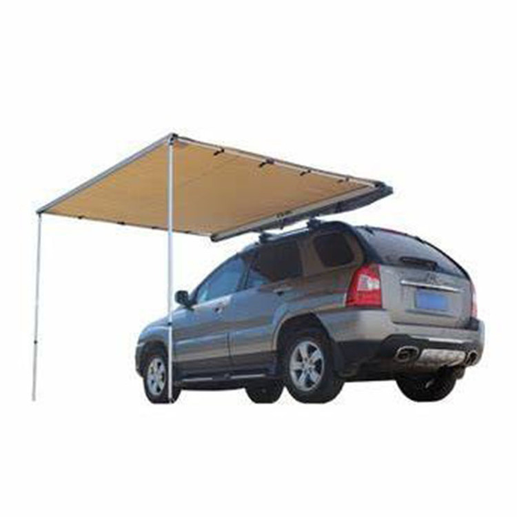 Aluminum case car side awning 420D ripstop polyester oxford car side awning extension roof rack tents shades