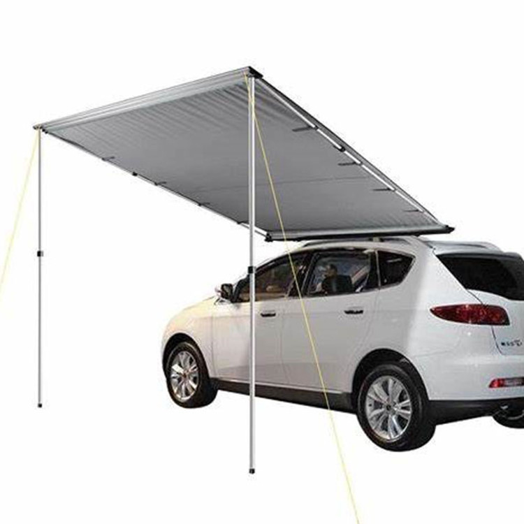 Aluminum case car side awning 420D ripstop polyester oxford car side awning extension roof rack tents shades