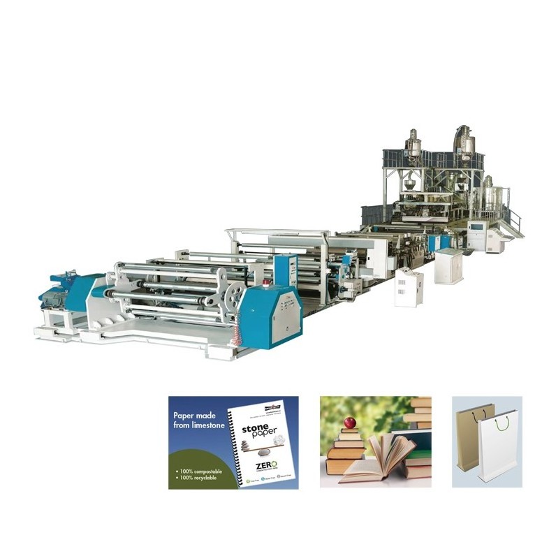 Stone Plastic Paper Sheet Extrusion Line Machine Notebook Wallpaper Making Stone Paper Machinery