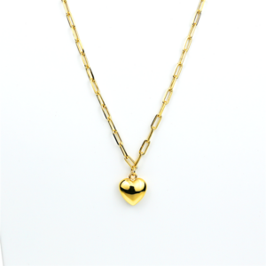 Trendy Heart-shaped Minimalist Jewelry 18k Italian Gold Plated Classic Party Pendant Necklaces