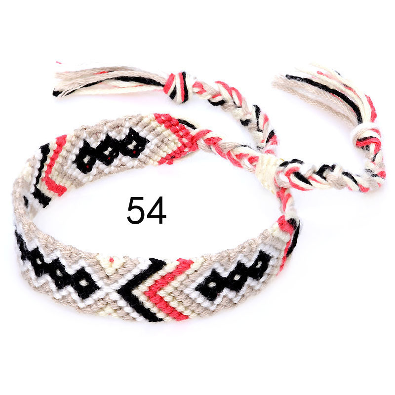 fashion colorful lucky blessing bangle rope woven friendship hand wrist made bands gifts charm girls woven wrist bands custom