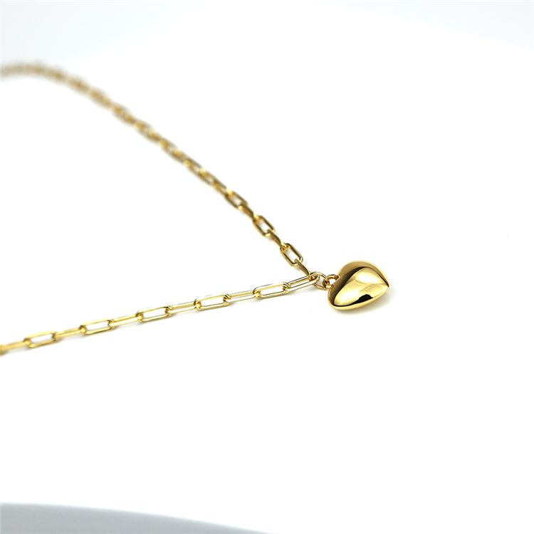 Trendy Heart-shaped Minimalist Jewelry 18k Italian Gold Plated Classic Party Pendant Necklaces