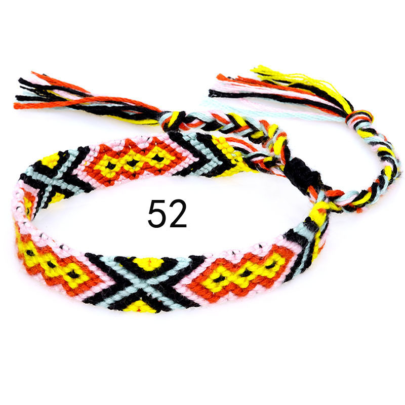 fashion colorful lucky blessing bangle rope woven friendship hand wrist made bands gifts charm girls woven wrist bands custom