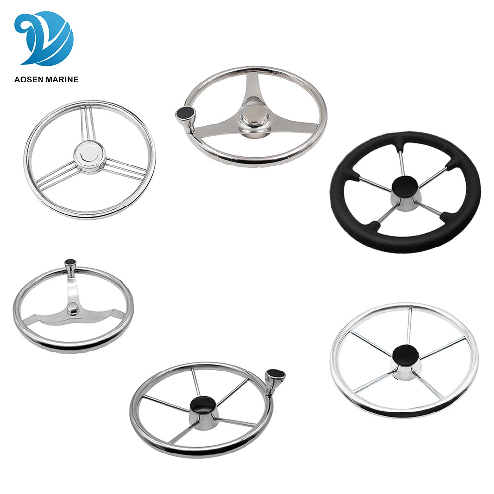 Wholesale AISI 316/304 14 Inch Boat Steering Wheel Speed Boat Steering Wheel Edson Marine Steering Wheel