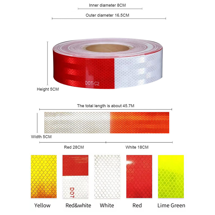 Orginal Reflective Film Conspicuity Markings Series Reflective Tape Red And White Truck Reflective Tape