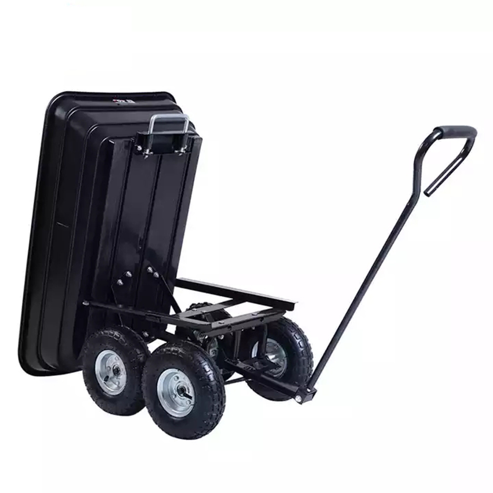 Mature manufacturing process used small garden cart plastic garden aluminum garden cart with four wheels